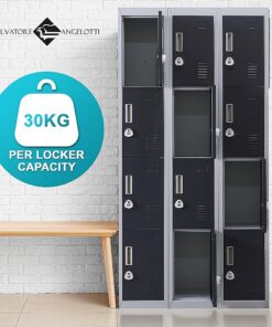 Salvatore Angelotti 12 Door Locker, Combination Lock - Image 6