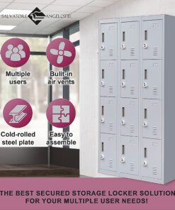 Salvatore Angelotti 12-Door Locker, 3-Digit Locks - Image 4