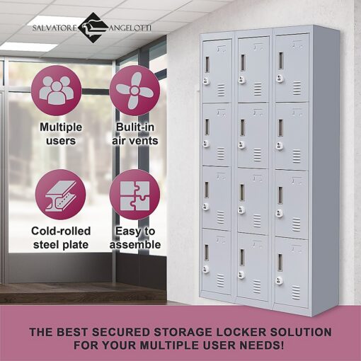 Salvatore Angelotti 12-Door Locker, 3-Digit Locks – image 4