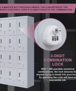 Salvatore Angelotti 12-Door Locker, 3-Digit Locks - Image 10