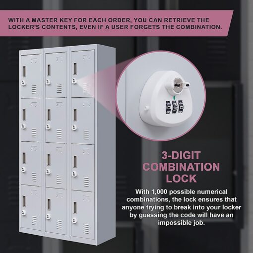 Salvatore Angelotti 12-Door Locker, 3-Digit Locks – image 10