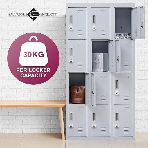 Salvatore Angelotti 12-Door Locker, 3-Digit Locks – image 3