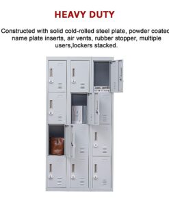 Salvatore Angelotti 12-Door Locker, 3-Digit Locks - Image 9