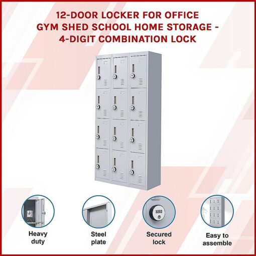 Salvatore Angelotti 12 Door Locker 4 Digit Lock – image 3