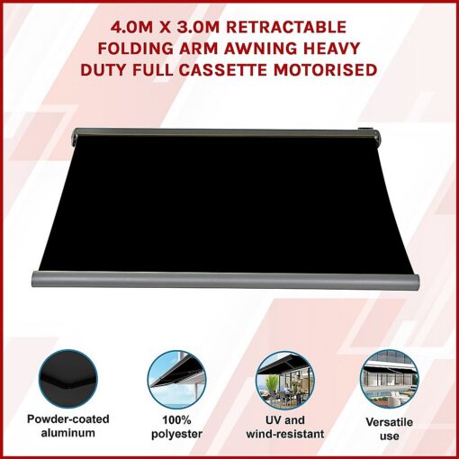Bariloche 4x3m Motorised Full Cassette Awning – image 3