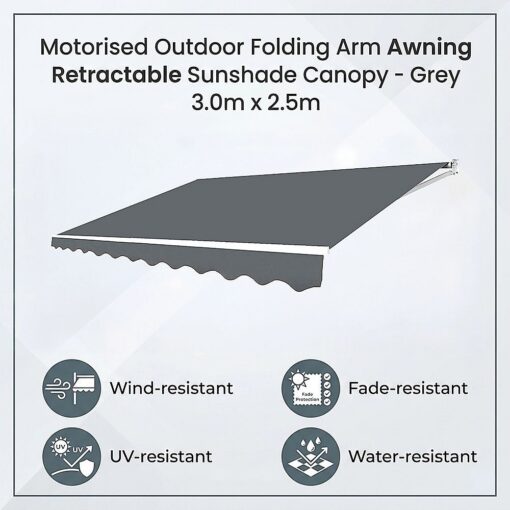 Bariloche Motorised Folding Arm Awning 3 x 2.5m – image 3