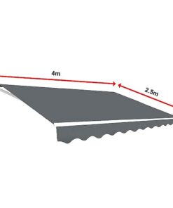 Bariloche Motorised Folding Arm Awning 4m Grey - Image 12