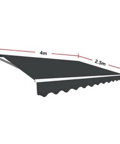 Bariloche Motorised Folding Arm Awning 4m Grey - Image 13