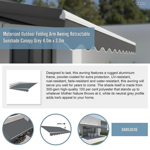 Bariloche Motorised Folding Arm Awning 4 x 3m – image 10