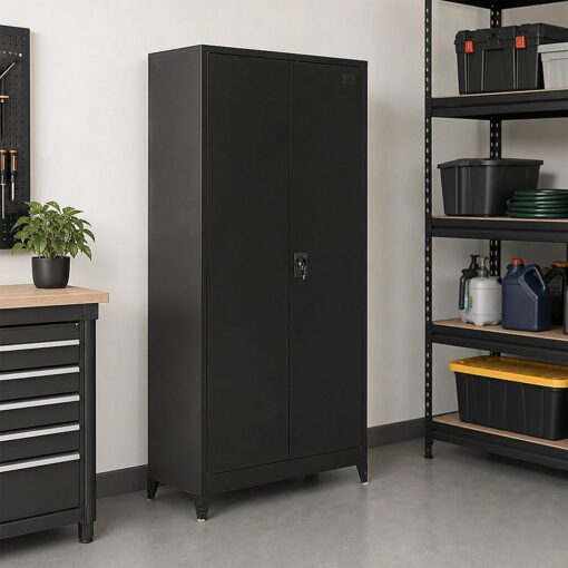 Randy & Travis Steel Cabinet, 5 Storage Spaces – image 2