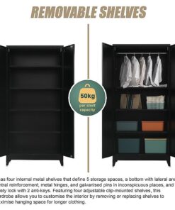 Randy & Travis Steel Cabinet, 5 Storage Spaces - Image 5
