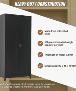 Randy & Travis Steel Cabinet, 5 Storage Spaces - Image 6