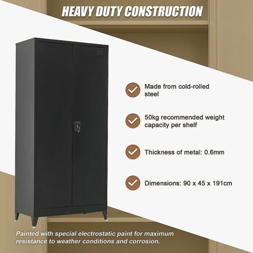 Randy & Travis Steel Cabinet, 5 Storage Spaces – image 6