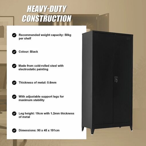 Randy & Travis Steel Cabinet, 5 Storage Spaces – image 10
