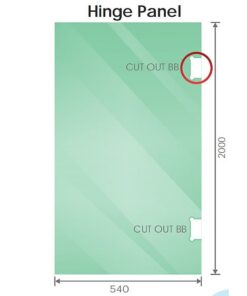 Della Francesca Frameless Shower Screen with Gold Hardware - Image 3