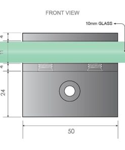 Della Francesca Frameless Shower Screen with Gold Hardware - Image 8