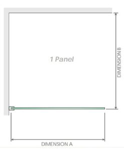 Della Francesca 120x110cm Gold Frameless Shower Screen - Image 6