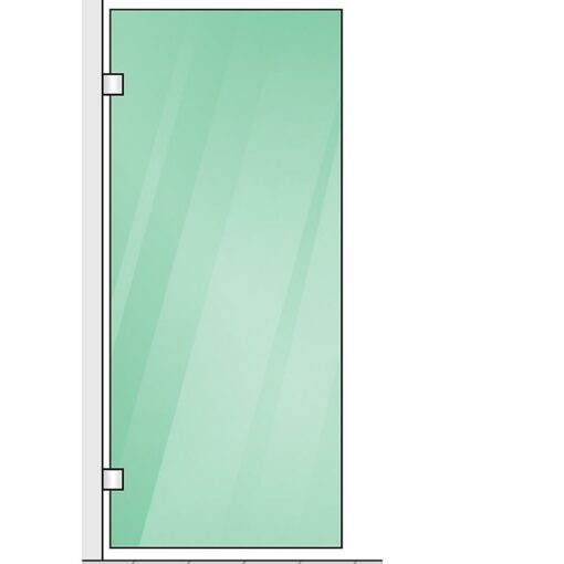 Della Francesca Corner Shower Screen with Gold Hardware – image 4