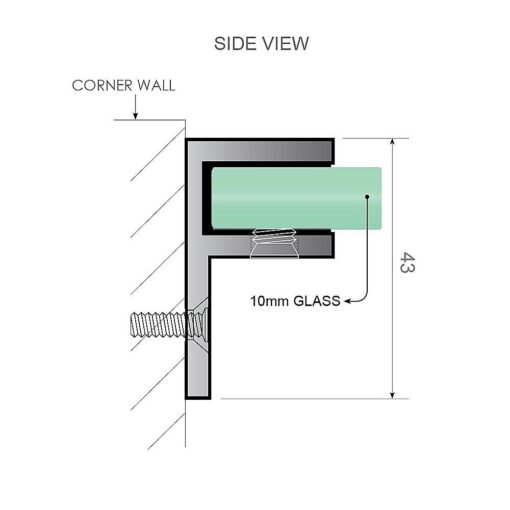 Della Francesca Corner Shower Screen with Gold Hardware – image 9