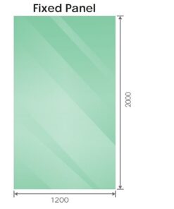 Della Francesca 120cm Corner Shower Screen Gold F-Brackets - Image 6