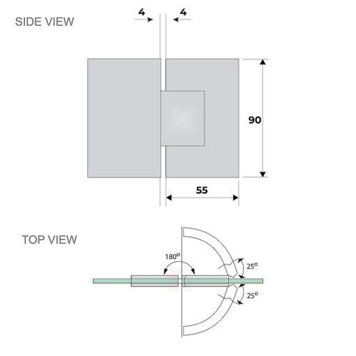 Della Francesca 100cm Corner Shower Screen Gold – image 10