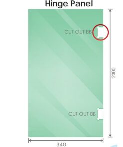 Della Francesca 100x100cm Nickel Corner Shower Screen - Image 3