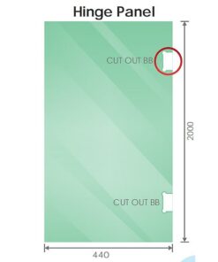 Della Francesca 110cm Corner Shower Screen Gold - Image 3