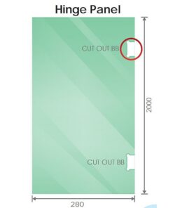 Della Francesca Corner Shower Screen with Nickel U Brackets - Image 3