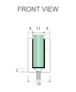 Della Francesca Corner Shower Screen with Nickel U Brackets - Image 11