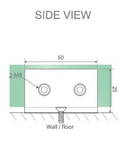 Della Francesca Corner Shower Screen with Nickel U Brackets - Image 12