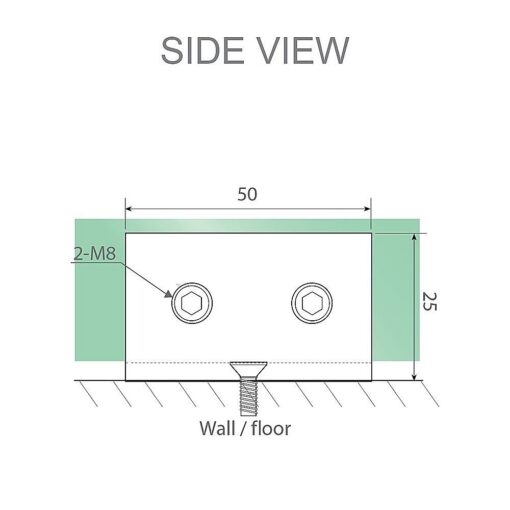 Della Francesca Corner Shower Screen with Gold U-Brackets – image 10