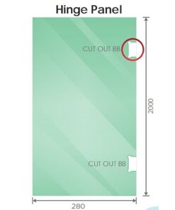 Della Francesca Corner Shower Screen 90x110cm Nickel - Image 4