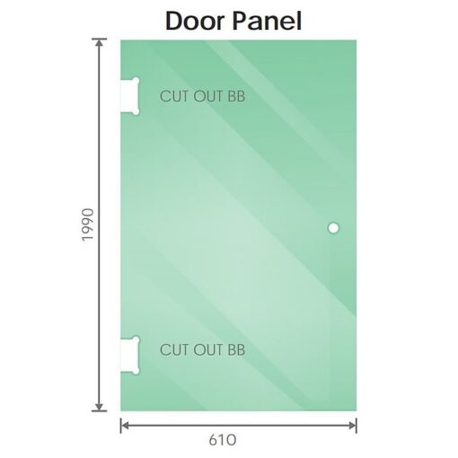 Della Francesca 90x110cm Corner Shower Screen, 10mm Glass – image 3