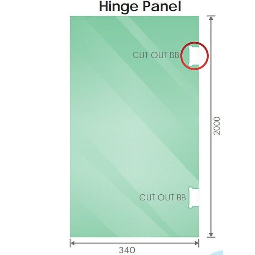 Della Francesca Corner Shower Screen with Gold F-Brackets – image 3
