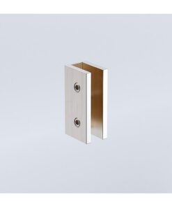 Della Francesca Corner Shower Screen Nickel U-Brackets - Image 9