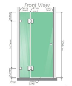 Della Francesca Corner Shower Screen with Nickel F-Brackets - Image 5
