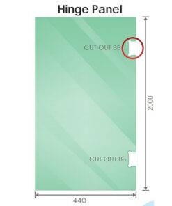 Della Francesca Corner Shower Screen with Gold Brackets - Image 4