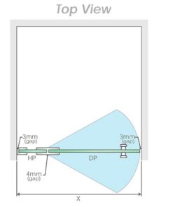 Della Francesca 100x100 Corner Screen, 10mm Glass - Image 4