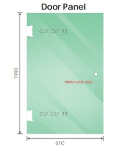 Della Francesca 90x100cm Gold Corner Shower Screen - Image 2