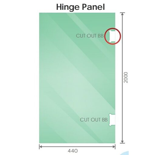 Della Francesca Gold Corner Shower Screen 100 x 110 cm – image 9