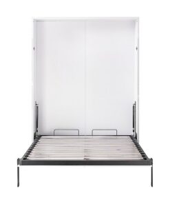 Palermo Double Wall Bed, White Gloss Cabinet - Image 10