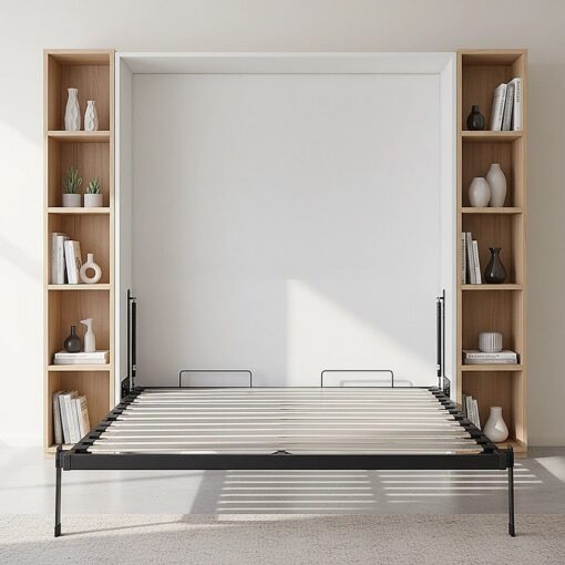 Palermo Double Wall Bed, White Gloss – image 3