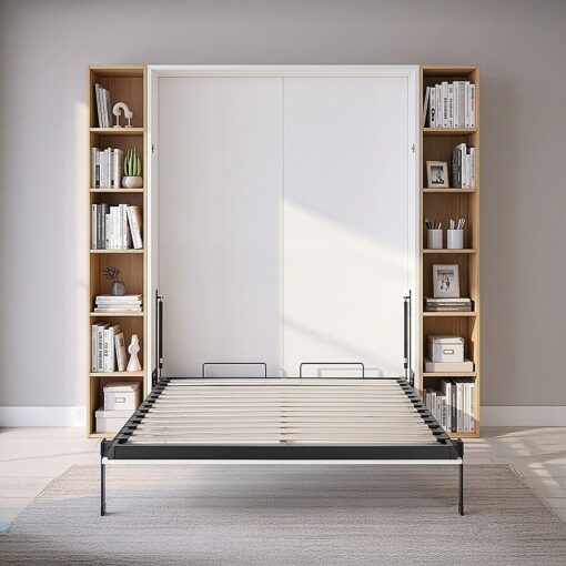 Palermo Double Wall Bed, White Gloss – image 11