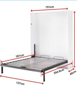 Palermo Double Murphy Wall Bed with Gold Handle - Image 15