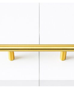 Palermo Single Wall Bed White with Gold Handle - Image 15