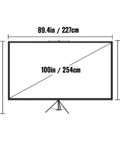 The Fine Store 100in 4K Tripod Projector Screen - Image 3