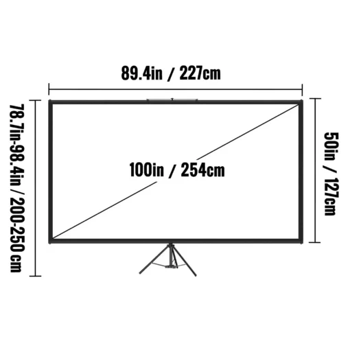 The Fine Store 100in 4K Tripod Projector Screen – image 3