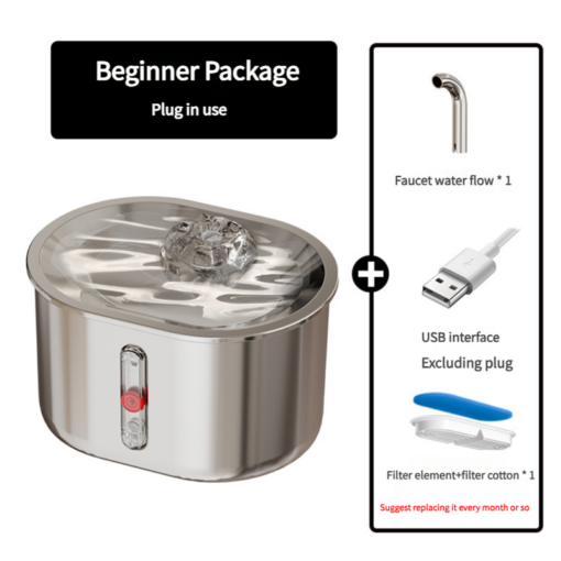 V888-ELOSUNG100027-204139-00.png Elosung Stainless Steel Cat Water Fountain Faucet Flow – image 1