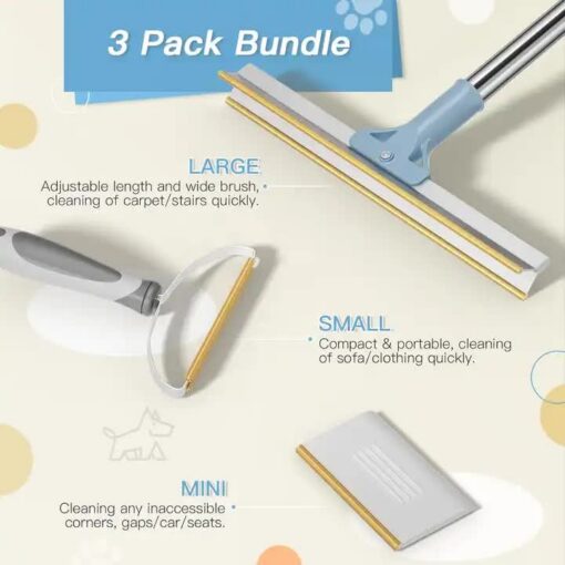 Elosung Pet Hair Removal Set with Extendable Sweeper – image 2