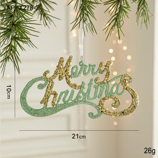 Elosung Green Gold Glitter Christmas Ornament Set – image 2